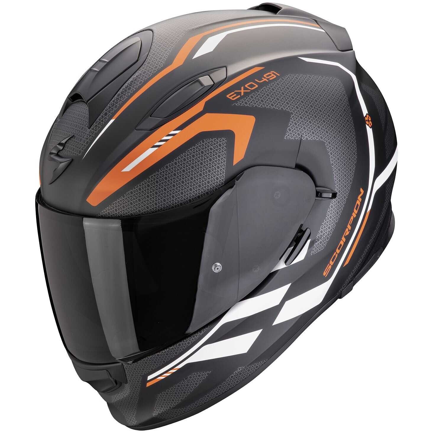 Casco integrale donna Scorpion exo 491 Kripta Black Orange helmet casque