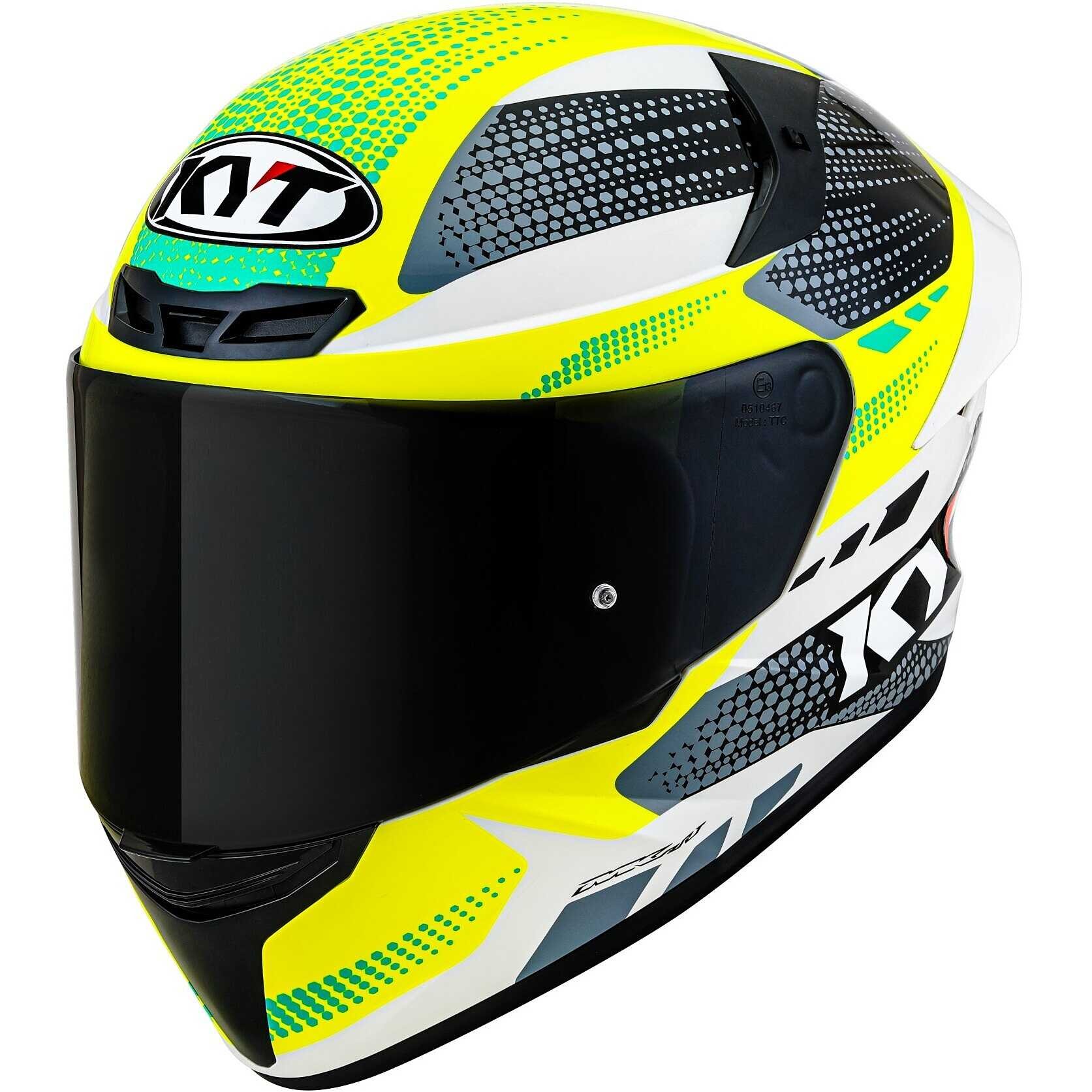 Casco integrale KYT TT Course Gear Black Yellow helmet casque