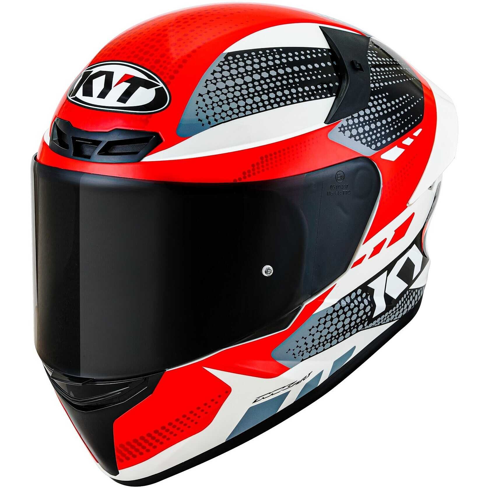 Casco integrale KYT TT Course Gear Black Red helmet casque