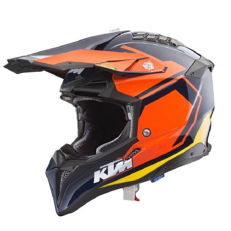 Casco moto cross KTM Airoh Aviator 3 Orange MY23 mx off road helmet casque