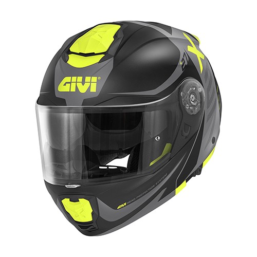 Casco modulare Givi HX27 Dimension Black Grey Yellow Matt helmet casque