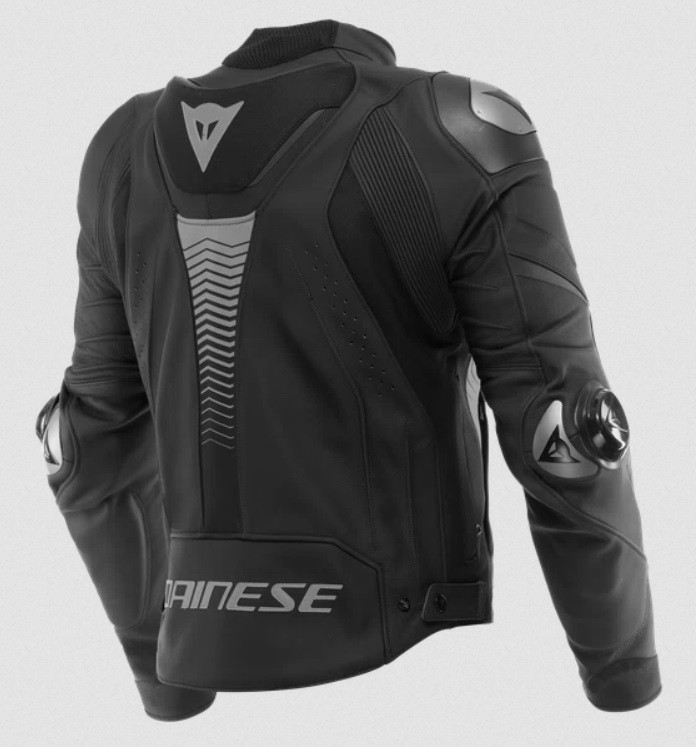 Giacca pelle sportiva moto Dainese Super Speed 4 Nero Black leather jacket