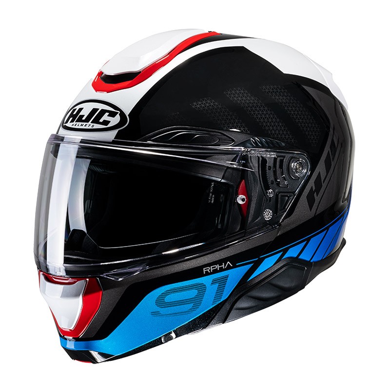 Casco Hjc Rpha-91 RAFINO bianco rosso blu white red MC21 flip up fiber Helmet casque