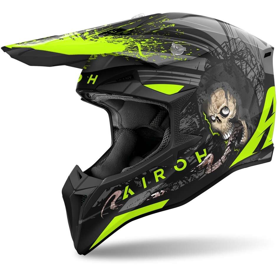 Casco moto cross Airoh Wraaap Darkness Matt helmet casque enduro motard off road