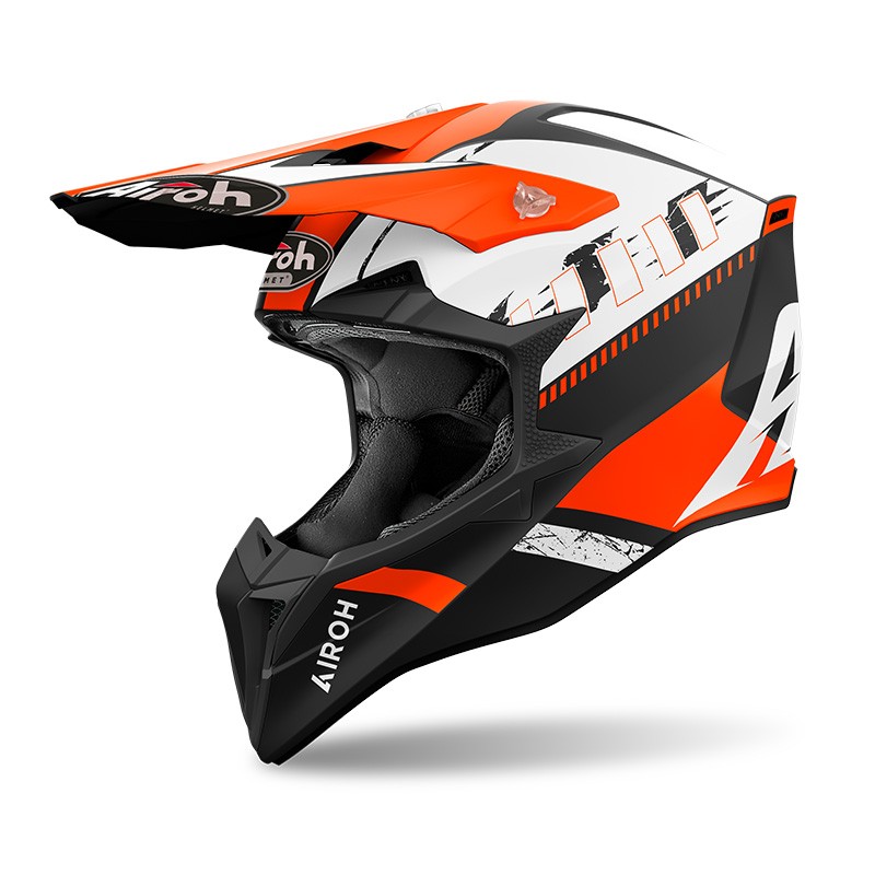 Casco cross Airoh Wraaap Feel Orange Matt helmet casque