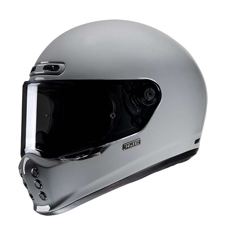 Casco integrale fibra vintage Hjc V10 grigio nardo grey naked scrambler fiber Helmet casque