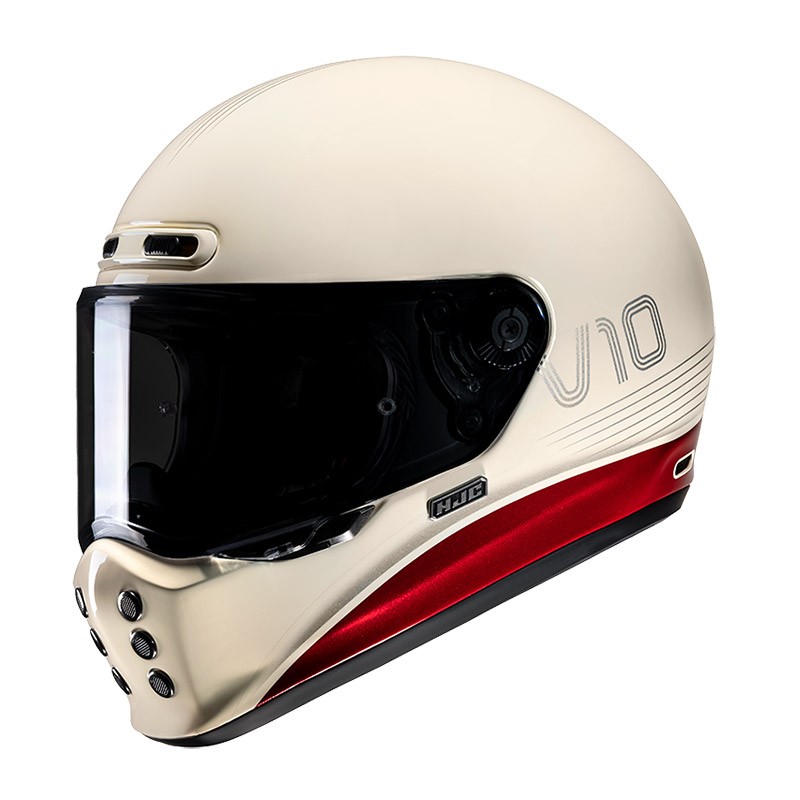 Casco integrale fibra vintage Hjc V10 TAMI MC1 naked scrambler fiber Helmet casque