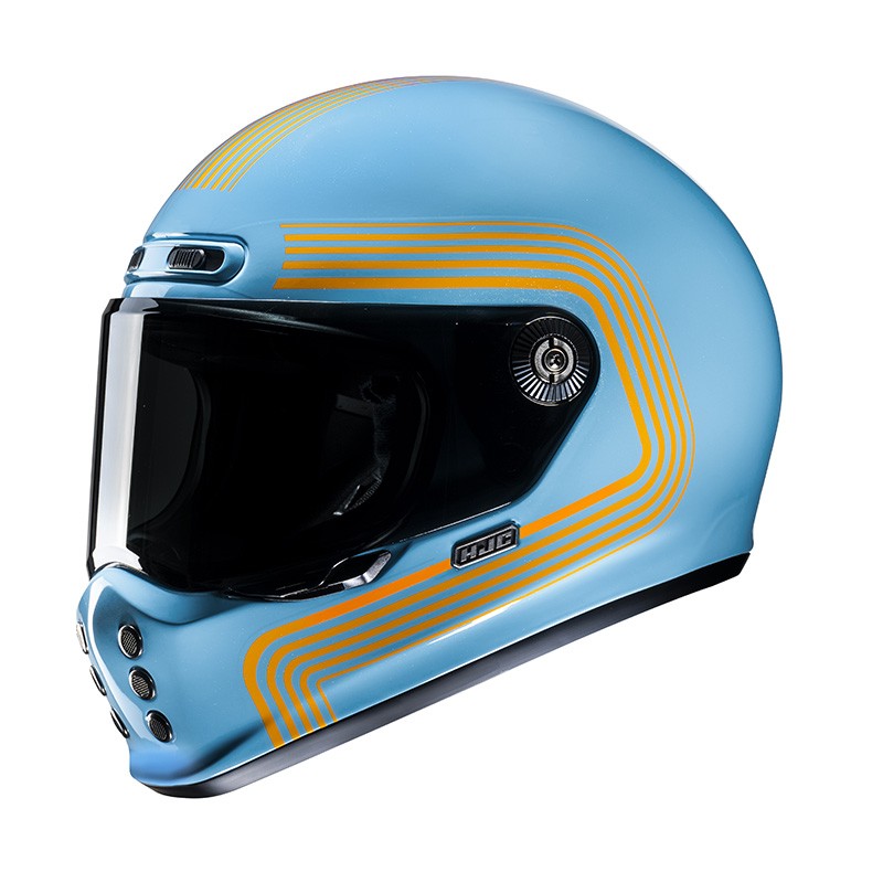Casco integrale fibra vintage Hjc V10 FONI MC27 naked scrambler fiber Helmet casque