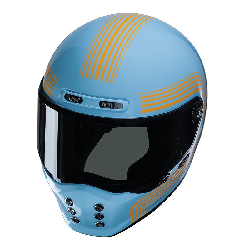 Casco integrale fibra vintage Hjc V10 FONI MC27 naked scrambler fiber Helmet casque
