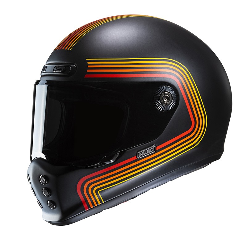 Casco integrale fibra vintage Hjc V10 FONI MC1 naked scrambler fiber Helmet casque
