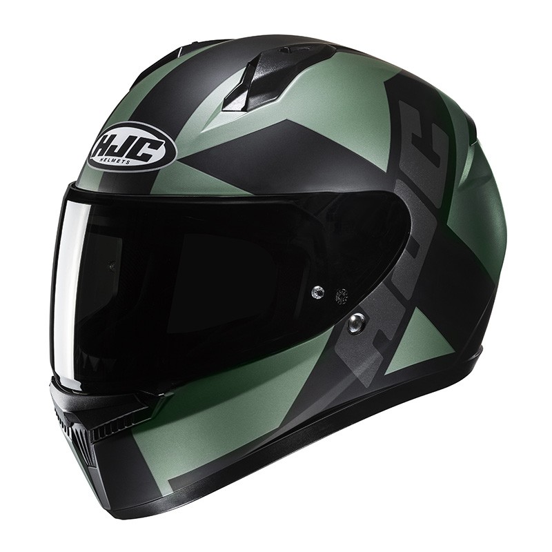 Casco integrale moto Hjc C10 TEZ VERDE MILITARY GREEN MC4SF helmet casque