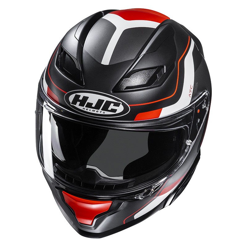 Casco Hjc F71 ARCAN nero grigio rosso MC1sf black grey red FIBER helmet casque