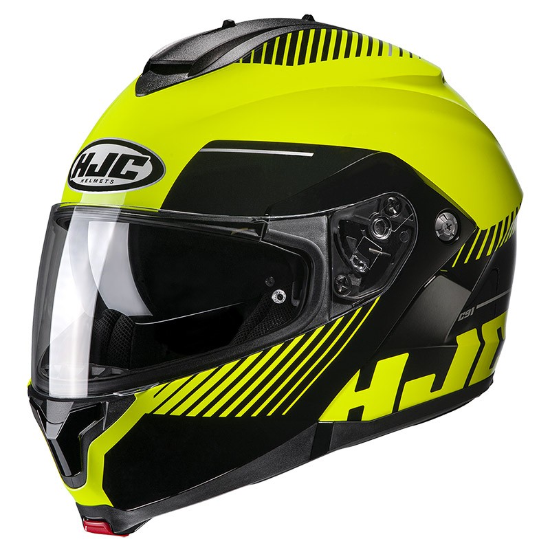 Casco modulare apribile Hjc C91 PROD GIALLO YELLOW MC3H flip up helmet casque