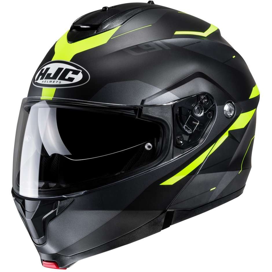 Casco modulare apribile Hjc C91 KARAN GIALLO YELLOW MC3HSF flip up helmet casque