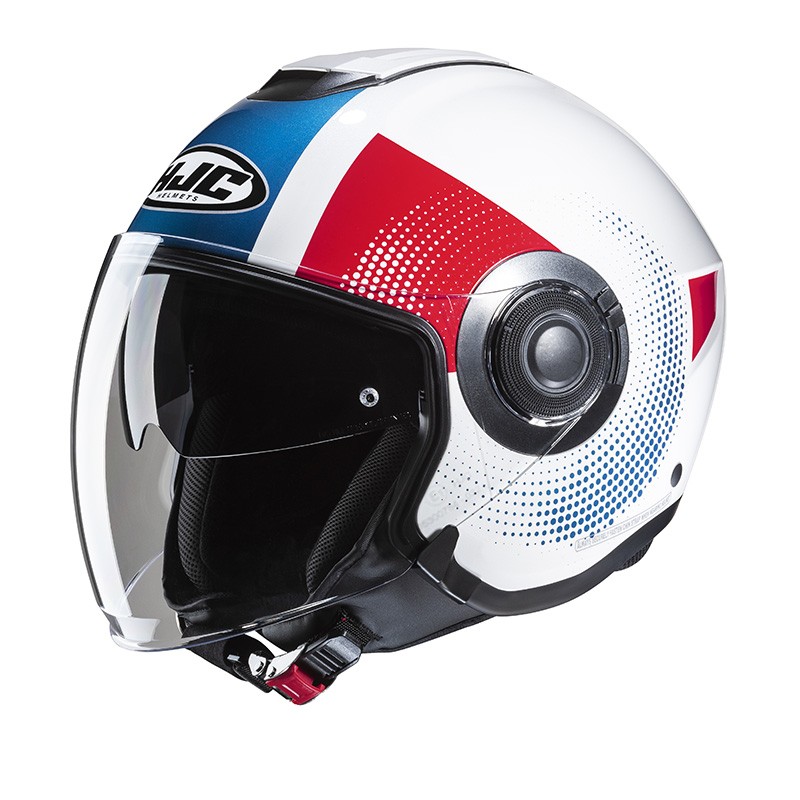 Casco jet Hjc i40N PYLE BIANCO ROSSO BLU WHITE RED MC21 Helmet casque