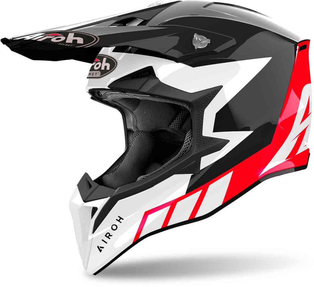 Casco cross Airoh Wraaap Reloaded Red Gloss helmet casque