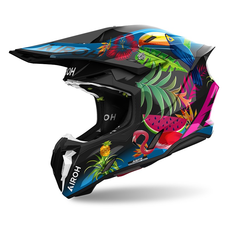 Casco moto cross Airoh Twist 3 AMAZONIA enduro motard off road fuoristrada helmet casque