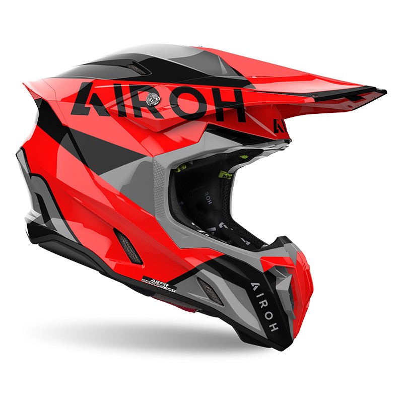 Casco moto cross Airoh Twist 3 KING ROSSO RED enduro motard off road helmet casque