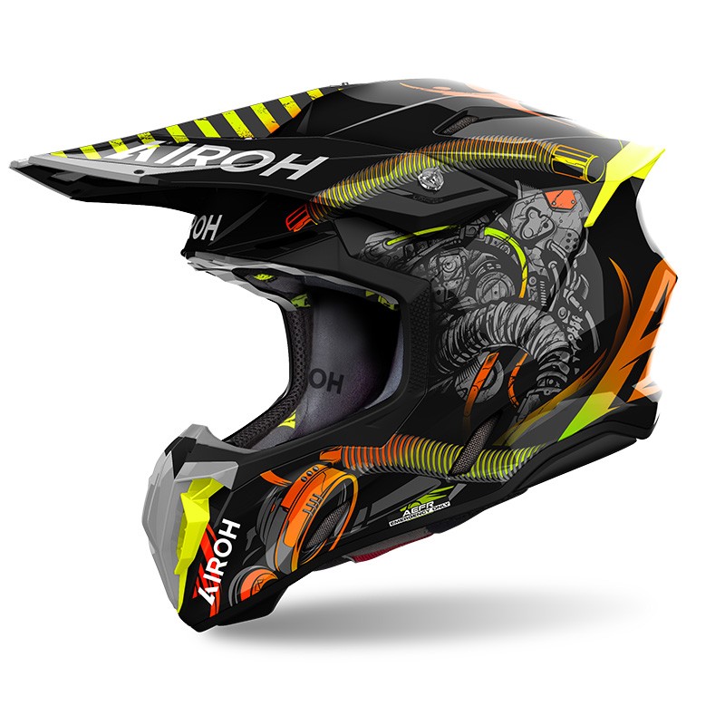 Casco moto cross Airoh Twist 3 TOXIC enduro motard off road helmet casque