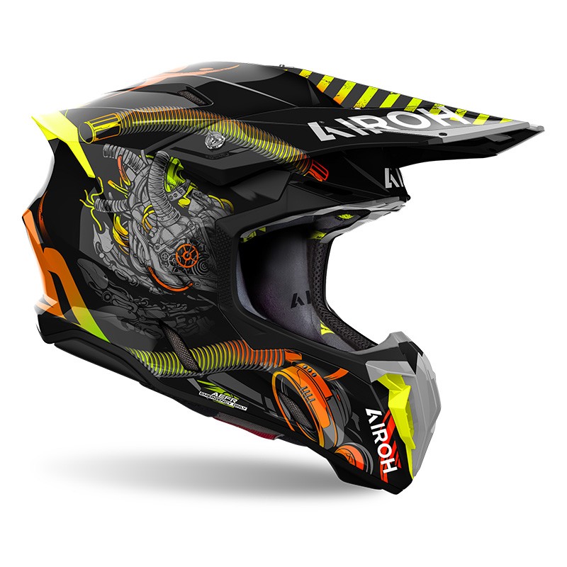 Casco moto cross Airoh Twist 3 TOXIC enduro motard off road helmet casque