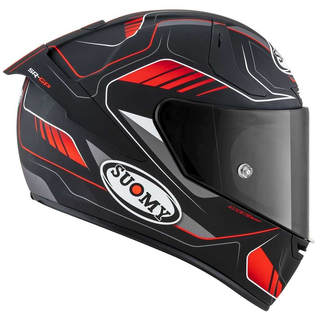 Casco integrale fibra carbonio moto racing pista corsa Suomy Sr-Gp GAMMA rosso red helmet casque