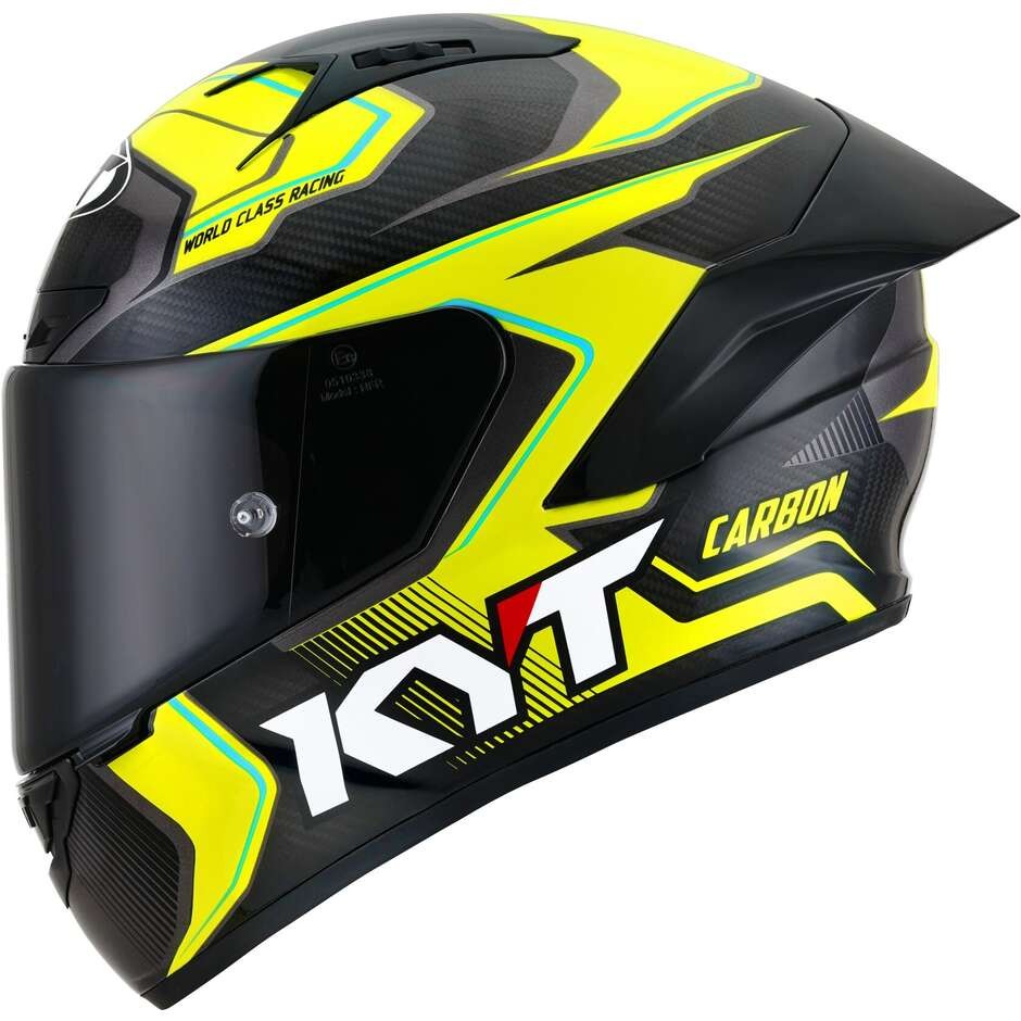 Casco integrale KYT NZ RACE Carbon Competition Yellow Helmet Casque
