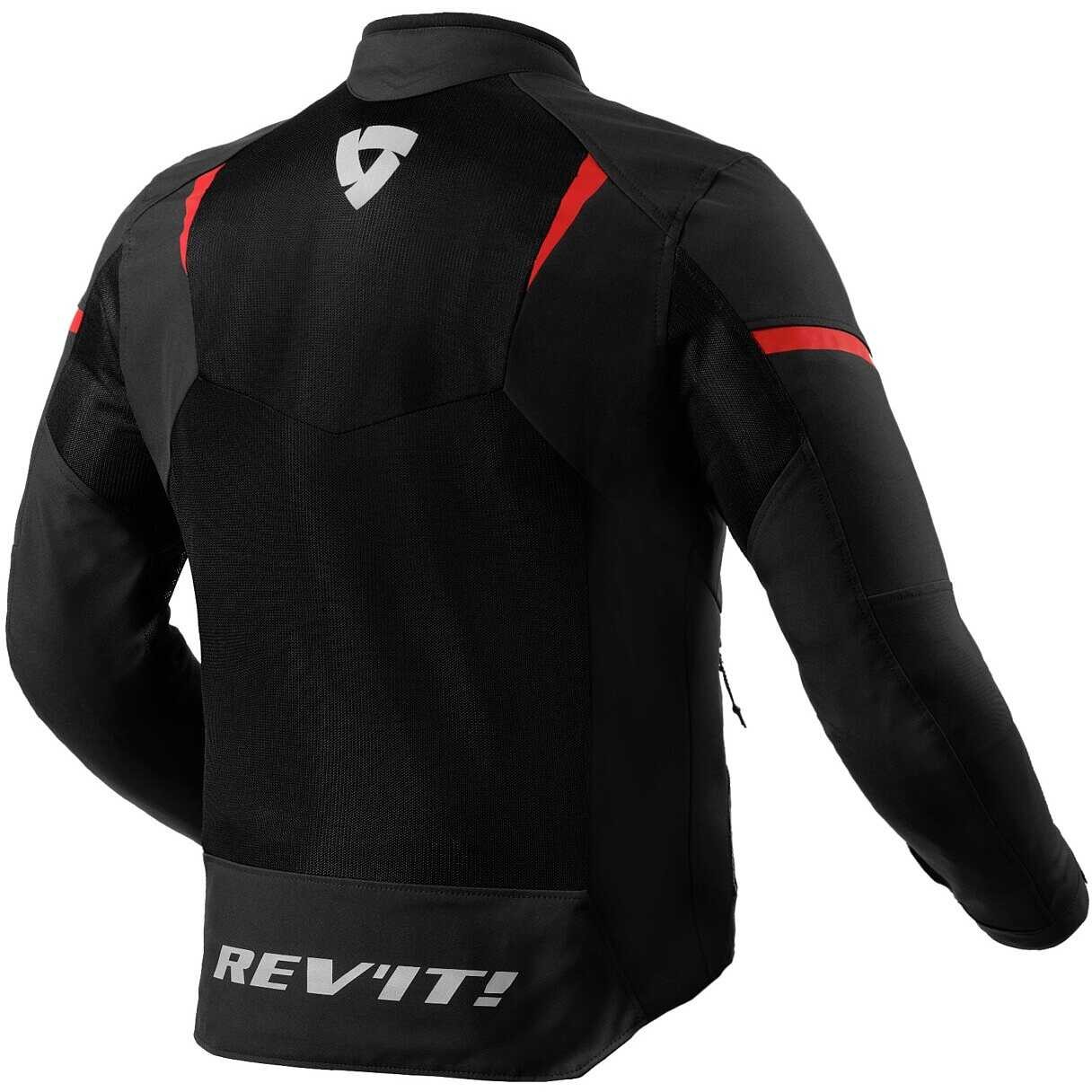 Giacca moto estiva Rev'it HYPERSPEED 2 GT AIR nero ROSSO black RED spring summer jacket