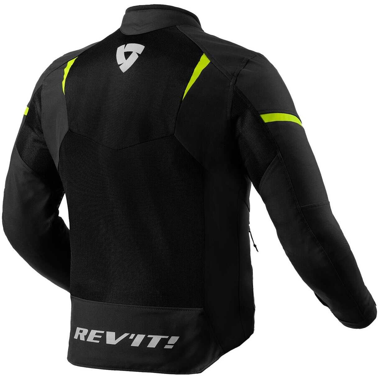 Giacca moto estiva Rev'it HYPERSPEED 2 GT AIR nero GIALLO black YELLOW spring summer jacket