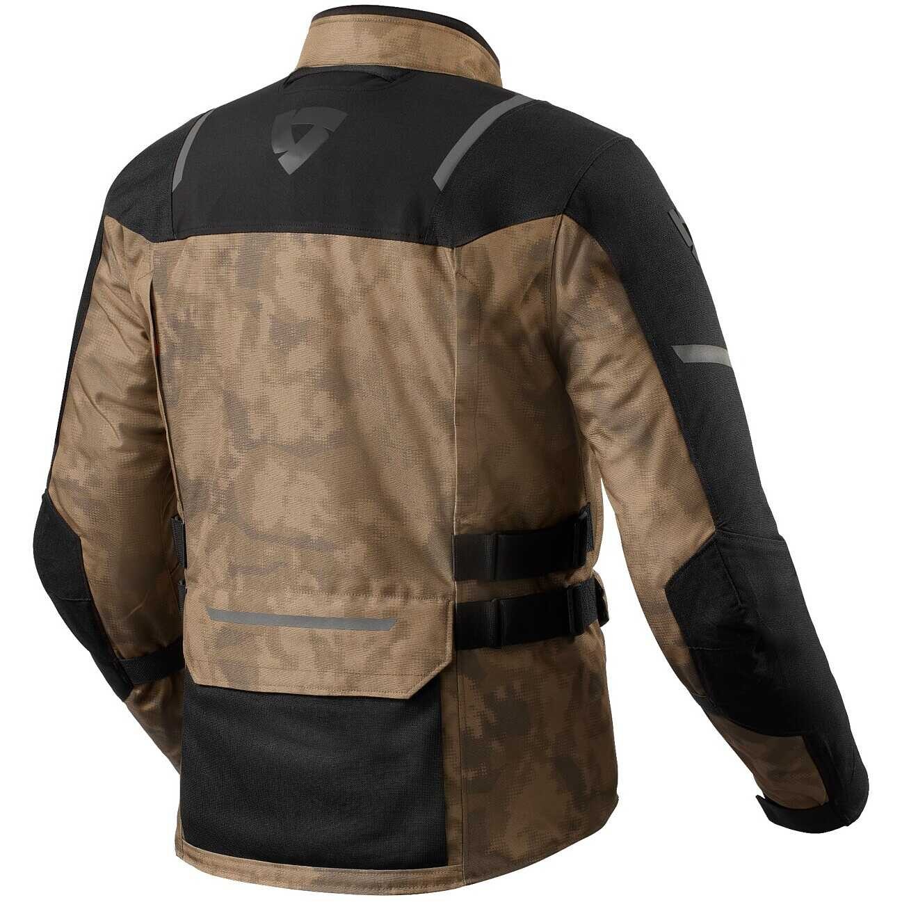 Giacca moto touring Rev'it OFFTRACK 2 H2o nero MARRONE black BROWN jacket
