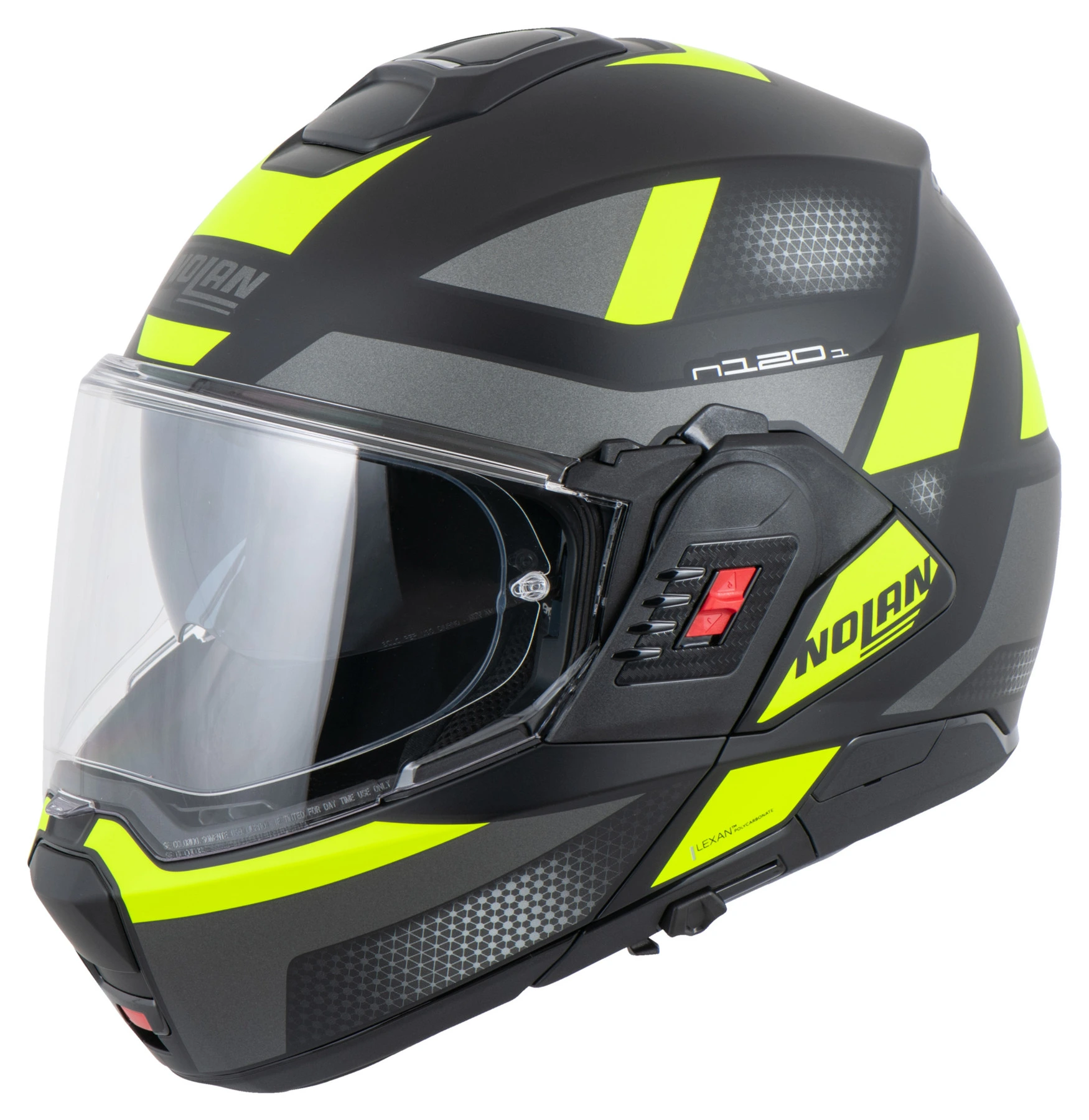 CASCO moto Nolan N120-1 SUBWAY NERO GIALLO BLACK YELLOW 23 modulare REVERSIBILE moto flip back helmet casque