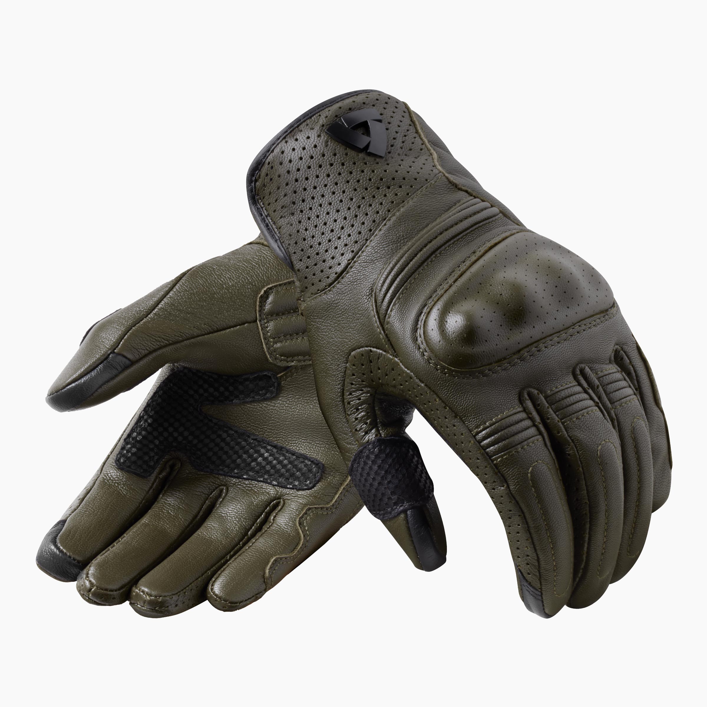 Guanti pelle Revit MONSTER 3 DARK GREEN gloves