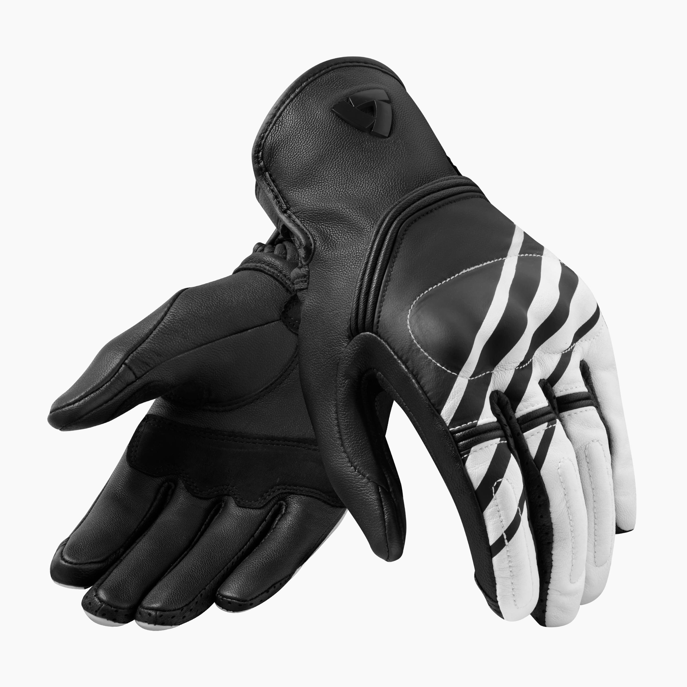 Guanti pelle Revit REDHILL BLACK WHITE gloves