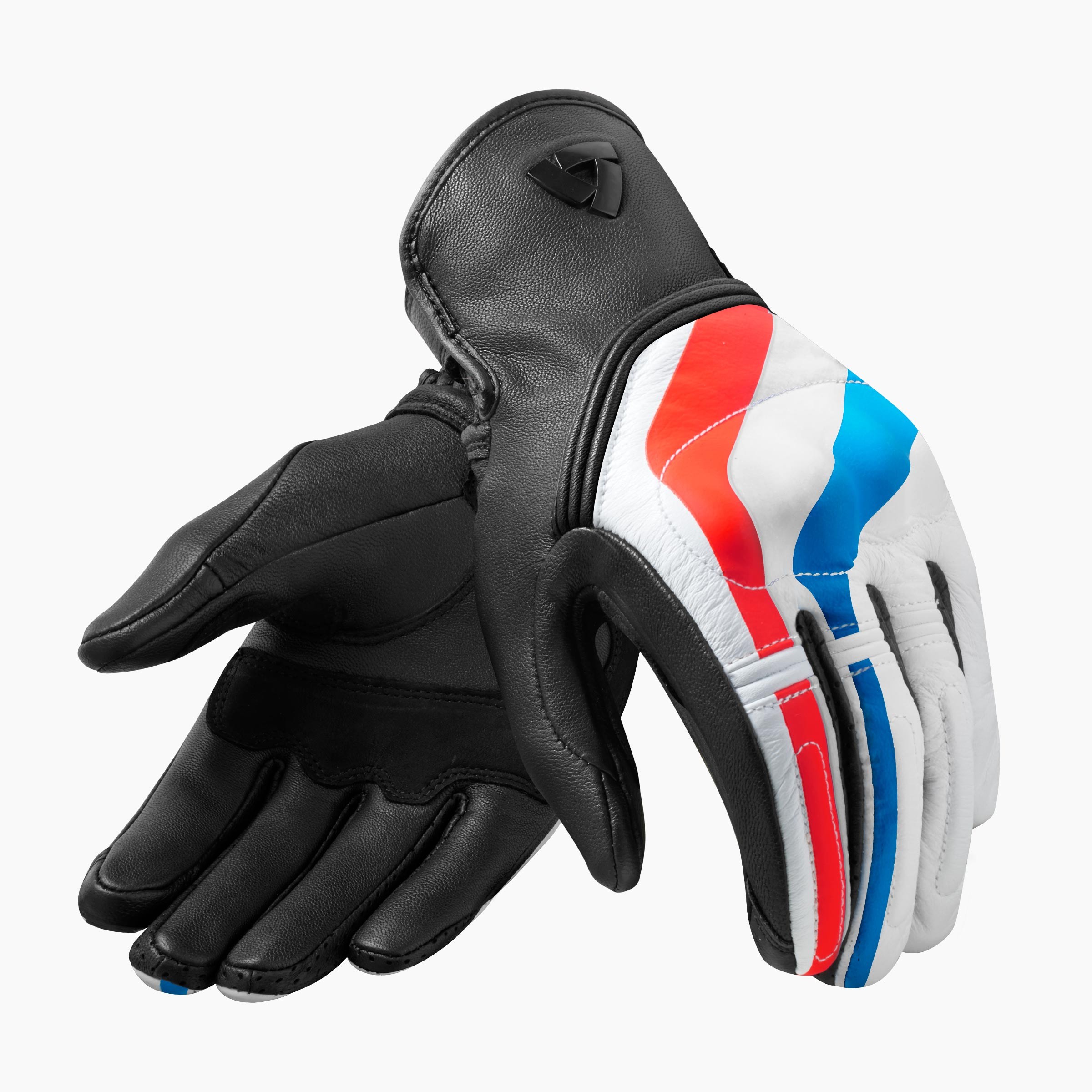 Guanti pelle Revit REDHILL WHITE RED BLU gloves