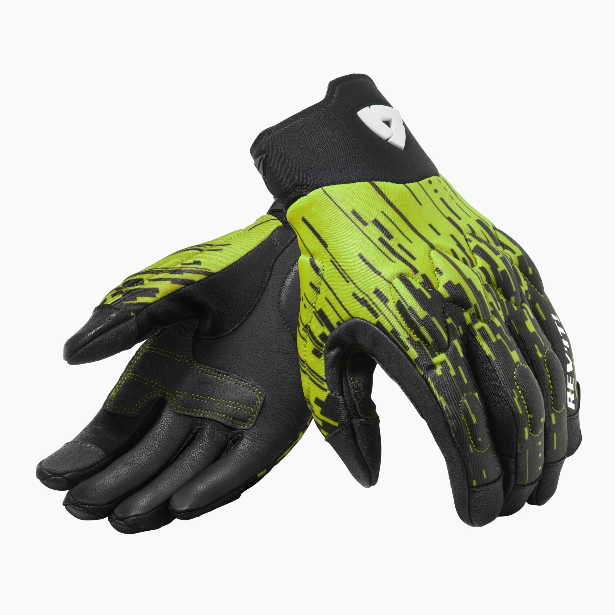 Guanti moto estivi Revit SPECTRUM nero GIALLO black NEON YELLOW gloves