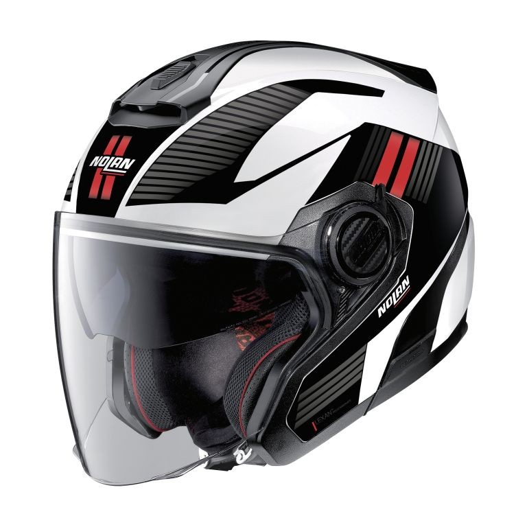 Casco Nolan N40-5 06 CROSSWALK WHITE BLACK RED 35 helmet casque