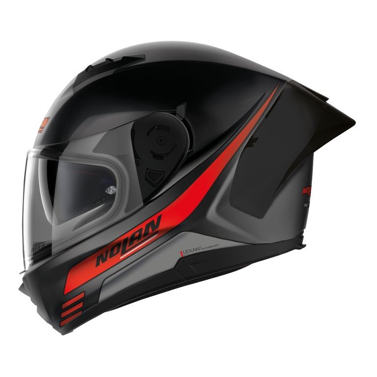 Casco integrale Nolan N60-6 SPORT OUTSET FLAT BLACK RED 21 helmet casque