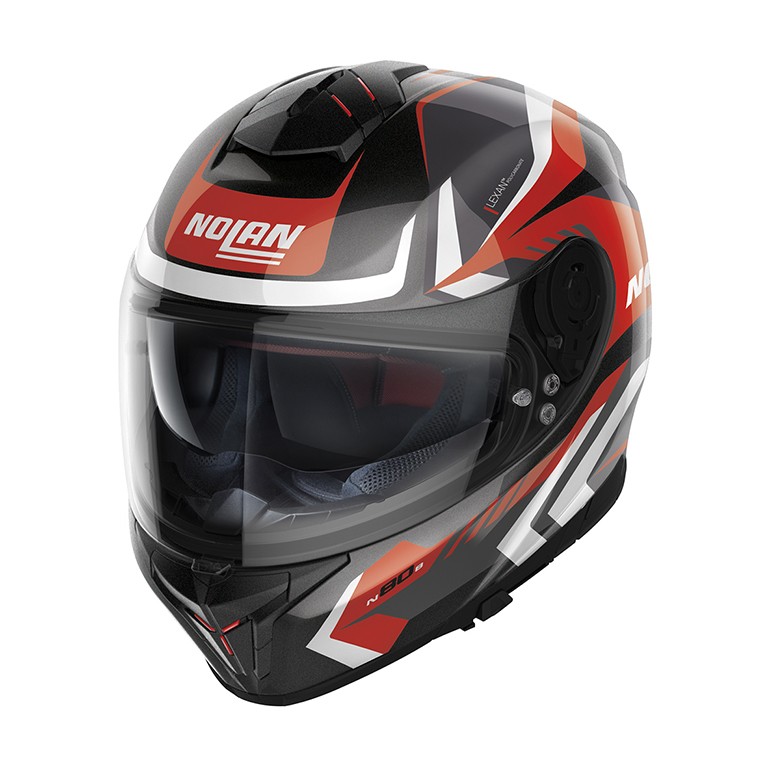 Casco integrale Nolan N80-8 RUMBLE BLACK RED 59 helmet casque