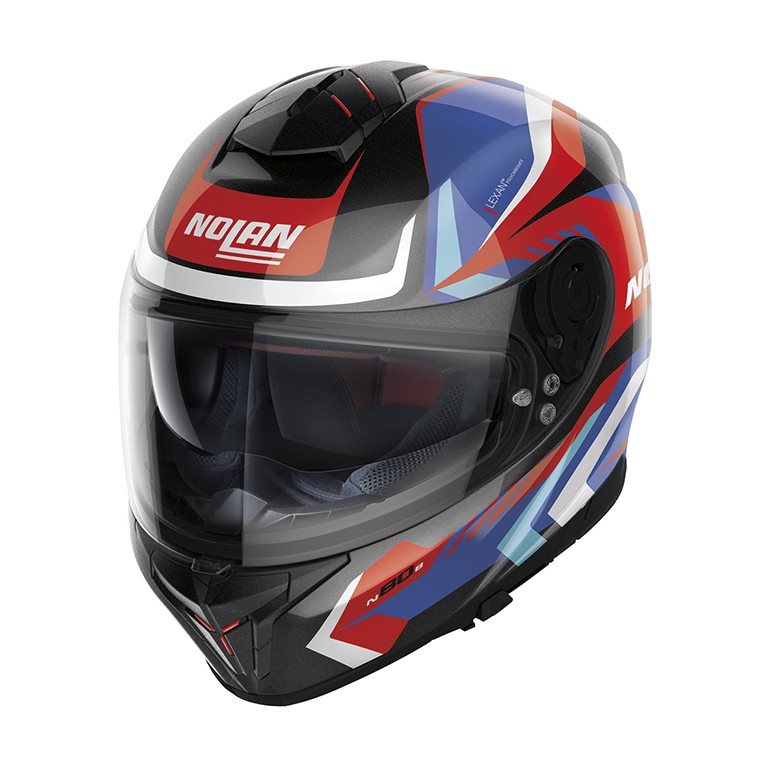Casco integrale Nolan N80-8 RUMBLE BLU WHITE RED 62 helmet casque