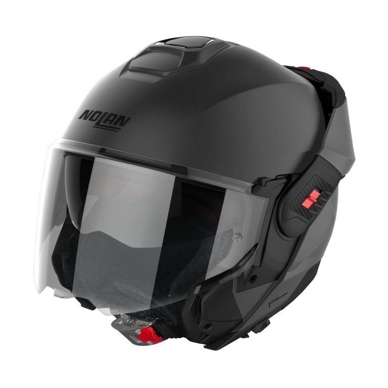 CASCO moto Nolan N120-1 GRIGIO OPACO MATT GREY 2 modulare REVERSIBILE moto flip back helmet casque
