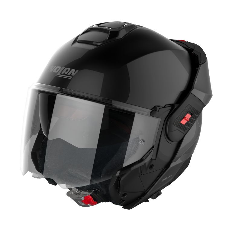 CASCO moto Nolan N120-1 NERO LUCIDO BLACK 3 modulare REVERSIBILE moto flip back helmet casque