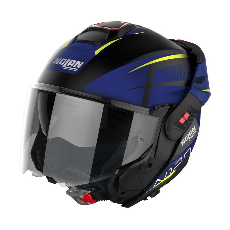 CASCO moto Nolan N120-1 NIGHTLIFE BLU 28 modulare REVERSIBILE moto flip back helmet casque