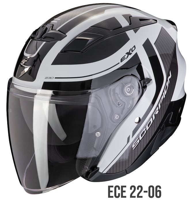 Casco jet Scorpion Exo 230 PUL GRIGIO NERO GREY BLACK helmet casque