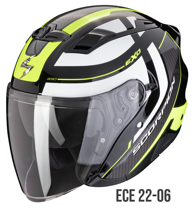Casco jet Scorpion Exo 230 PUL GIALLO YELLOW helmet casque
