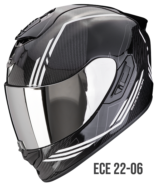 Casco integrale carbonio moto Scorpion Exo 1400 EVO 2 Carbon REIKA WHITE helmet casque