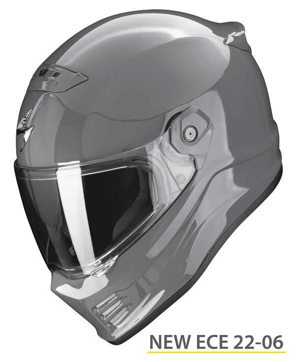 Casco integrale fibra vintage SCORPION EXO COVERT FX GRIGIO CEMENT GREY naked scrambler fiber Helmet casque