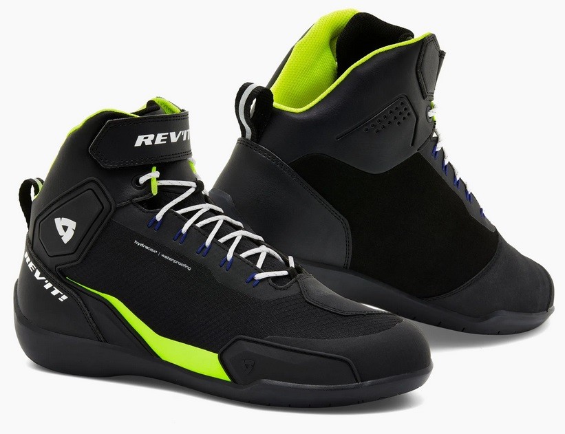 Scarpe moto impermeabili Rev'it G-Force H2o nero giallo black yellow waterproof shoes