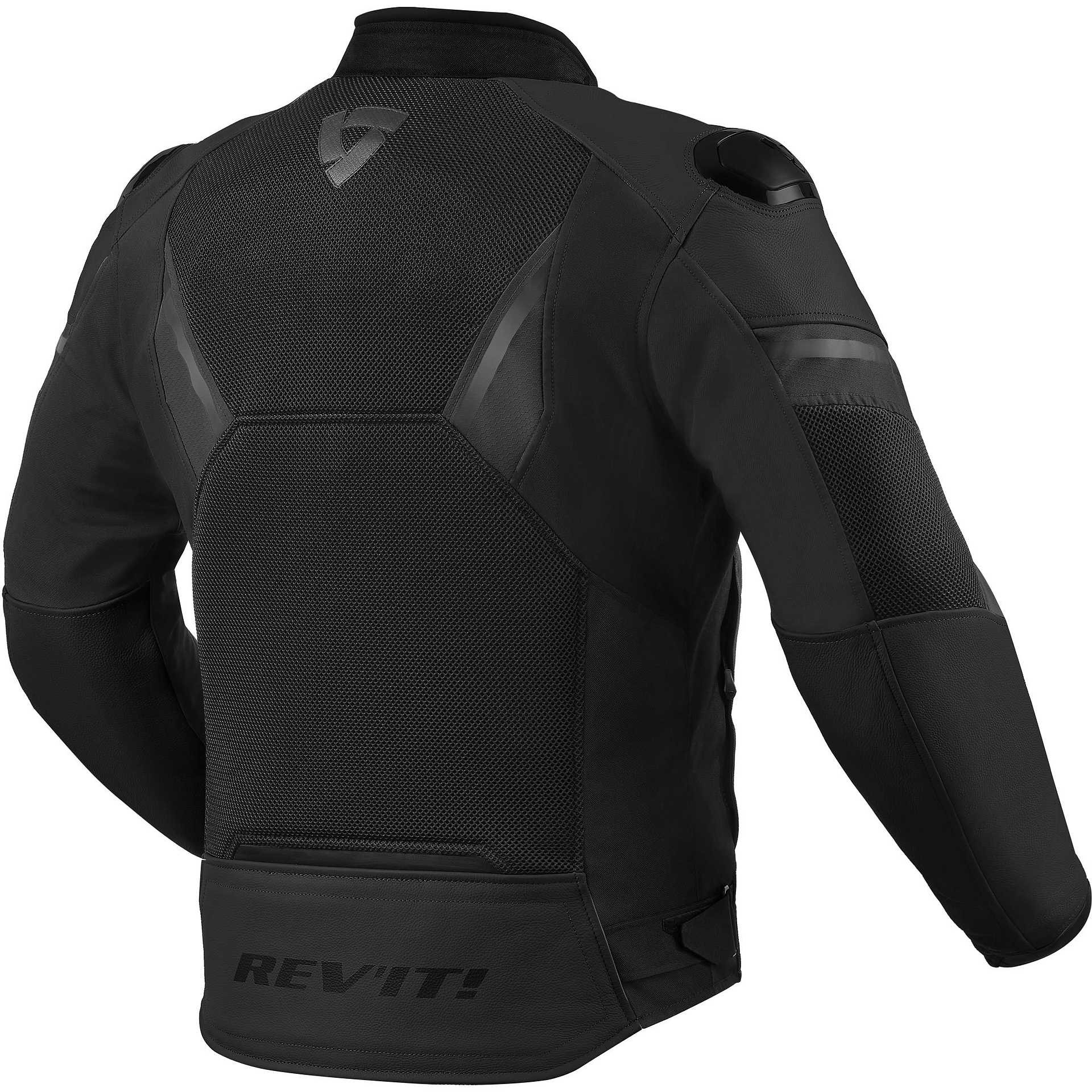 Giacca pelle estiva moto Rev'it Mantis 2 H2o Nero ANTRACITE black summer jacket