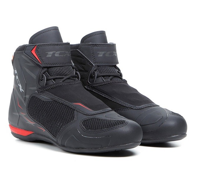 Scarpe moto Tcx R04D AIR nero rosso black red shoes