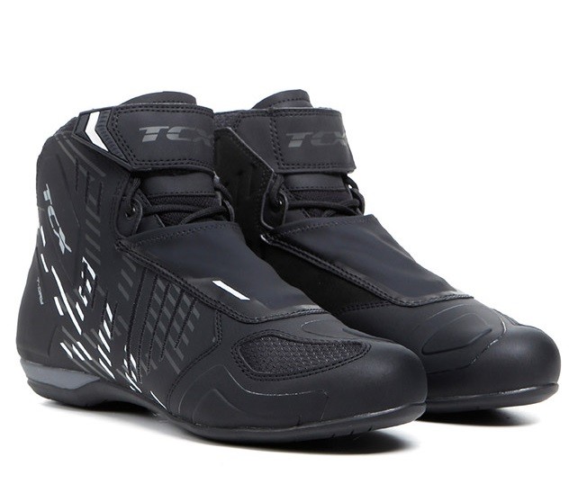 Scarpe moto Tcx R04D WP nero bianco black white shoes