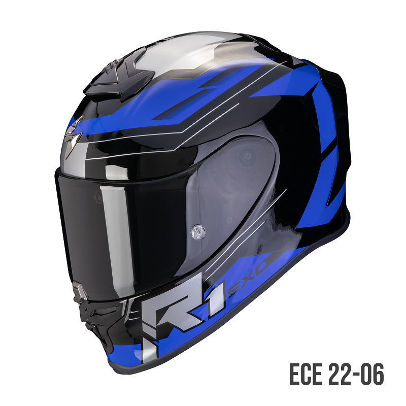 Casco integrale Scorpion Exo R1 EVO BLAZE BLU helmet casque